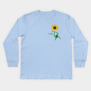 Hand drawn sunflower Kids Long Sleeve T-Shirt